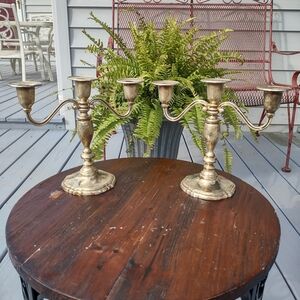 Pair of silver plated candleholders/ candelabras